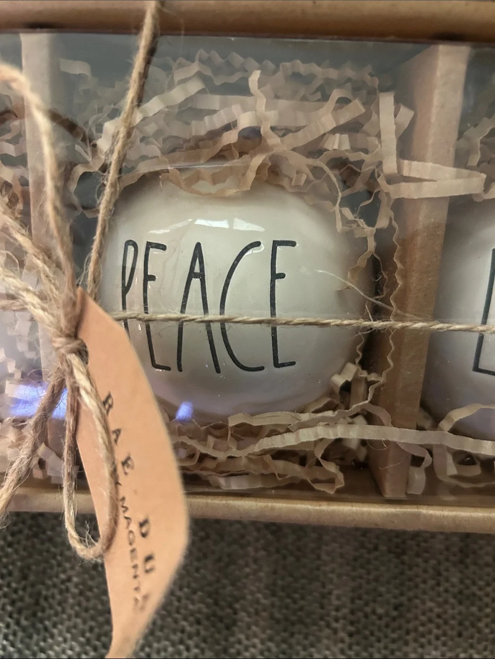 New Rae Dunn Christmas Ceramic Ornaments Joy Peace Love